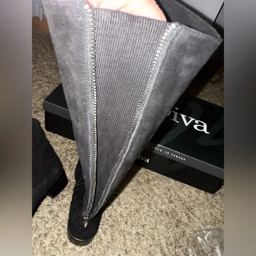 New in box, Aqua Diva tall black suede boots size 9.5 
I also have them in a 10 - Picture 6 of 16